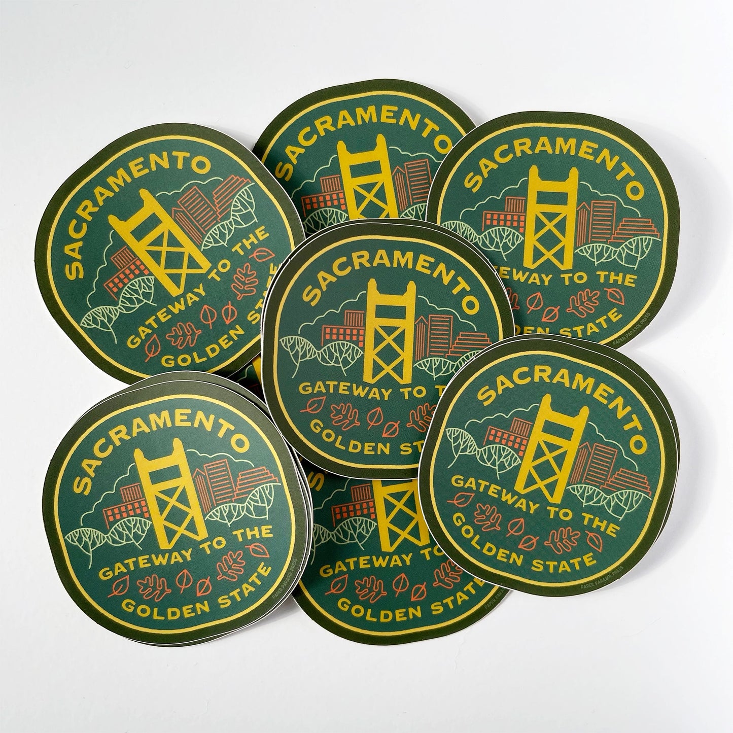 Retro Sacramento Sticker Case of 6