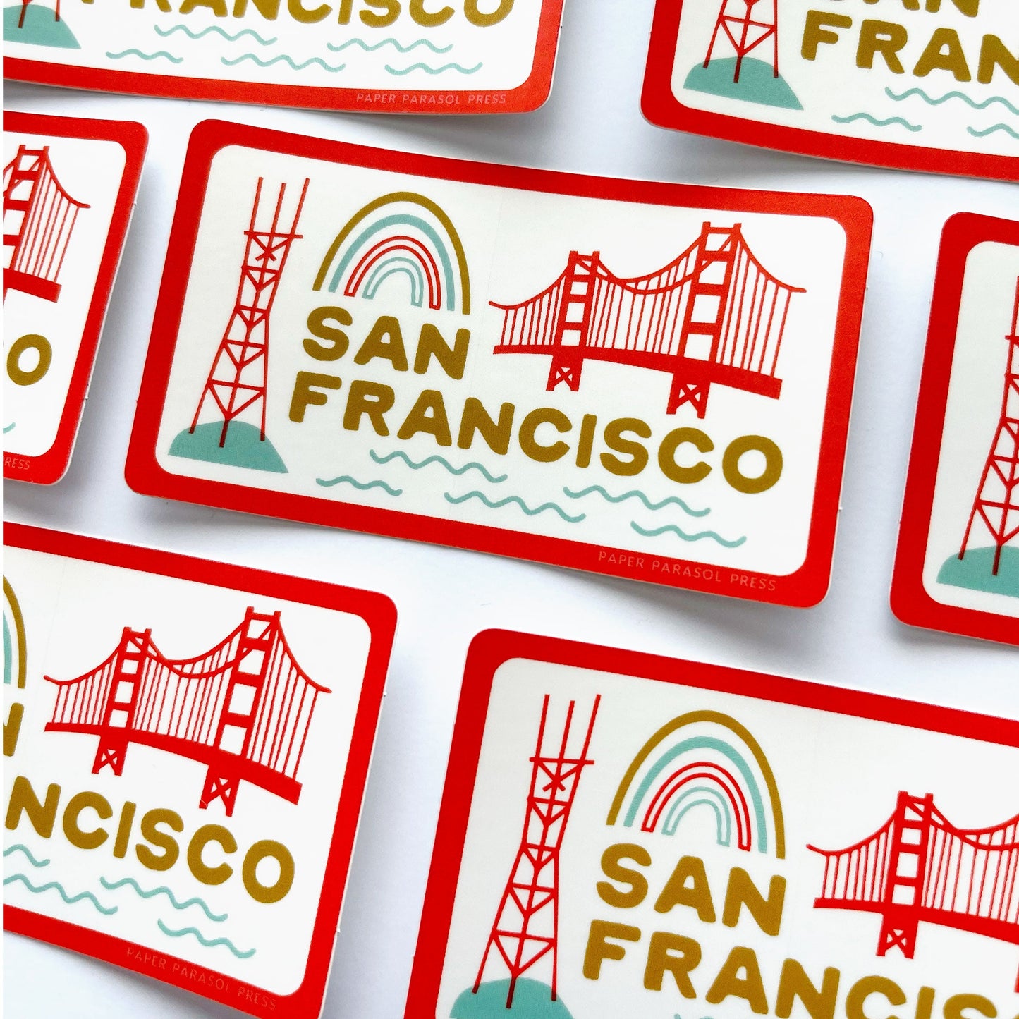 San Francisco Symbols Sticker Case of 6