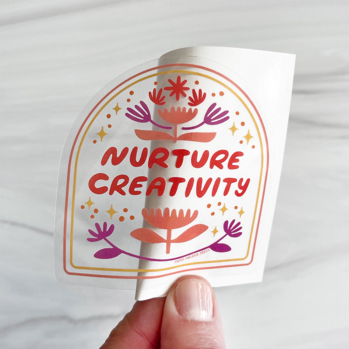 Nurture Creativity Clear Sticker Case of 6