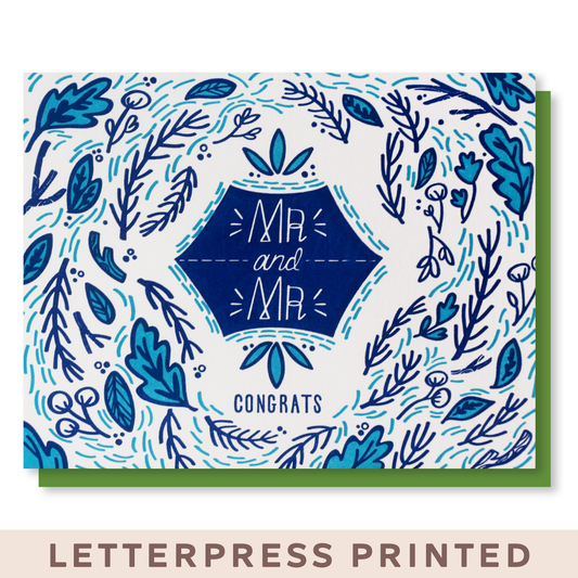 Mr and Mr Same Sex Wedding Card Case of 6