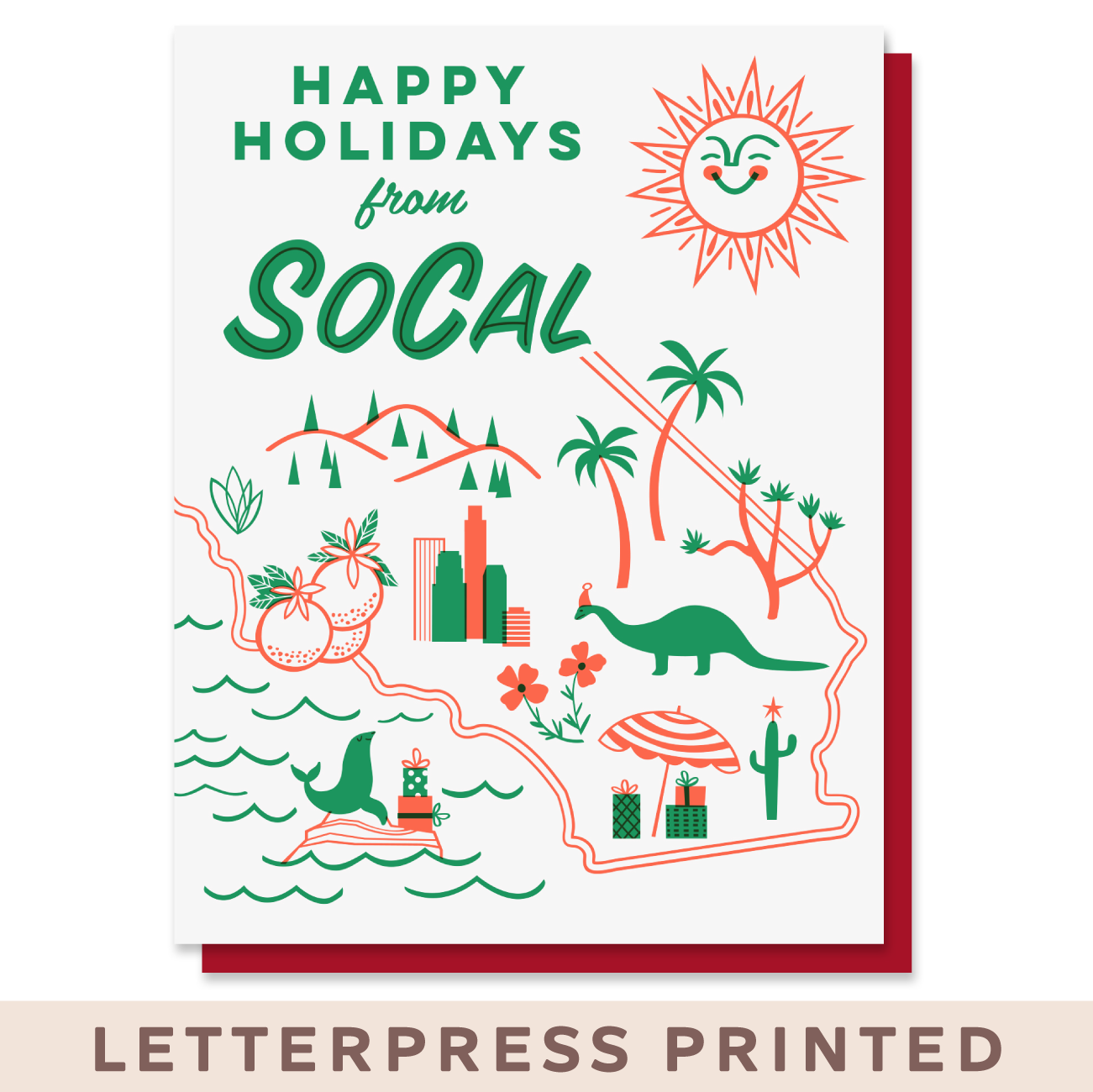 Happy Holidays from SoCal Card Case of 6 / Box Set of 3