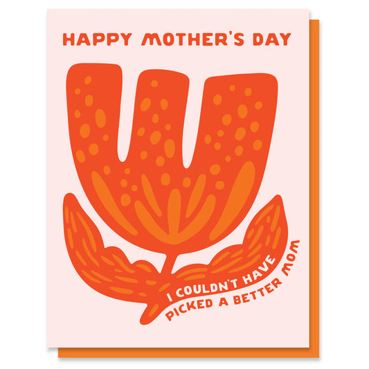 230 Picked Single Flower Mother's Day Card Case of 6