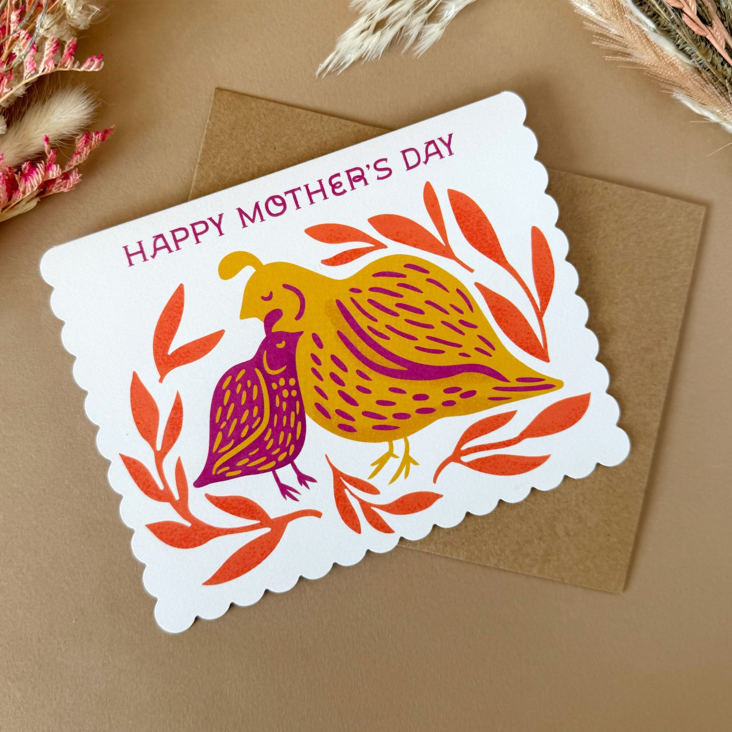Quail Mother's Day Card Case of 6