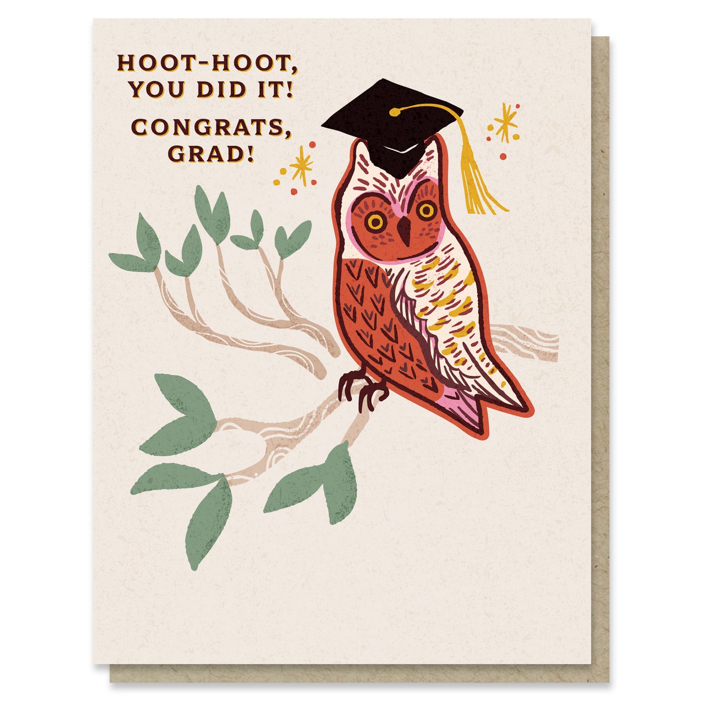 Owl Graduation Card Case of 6