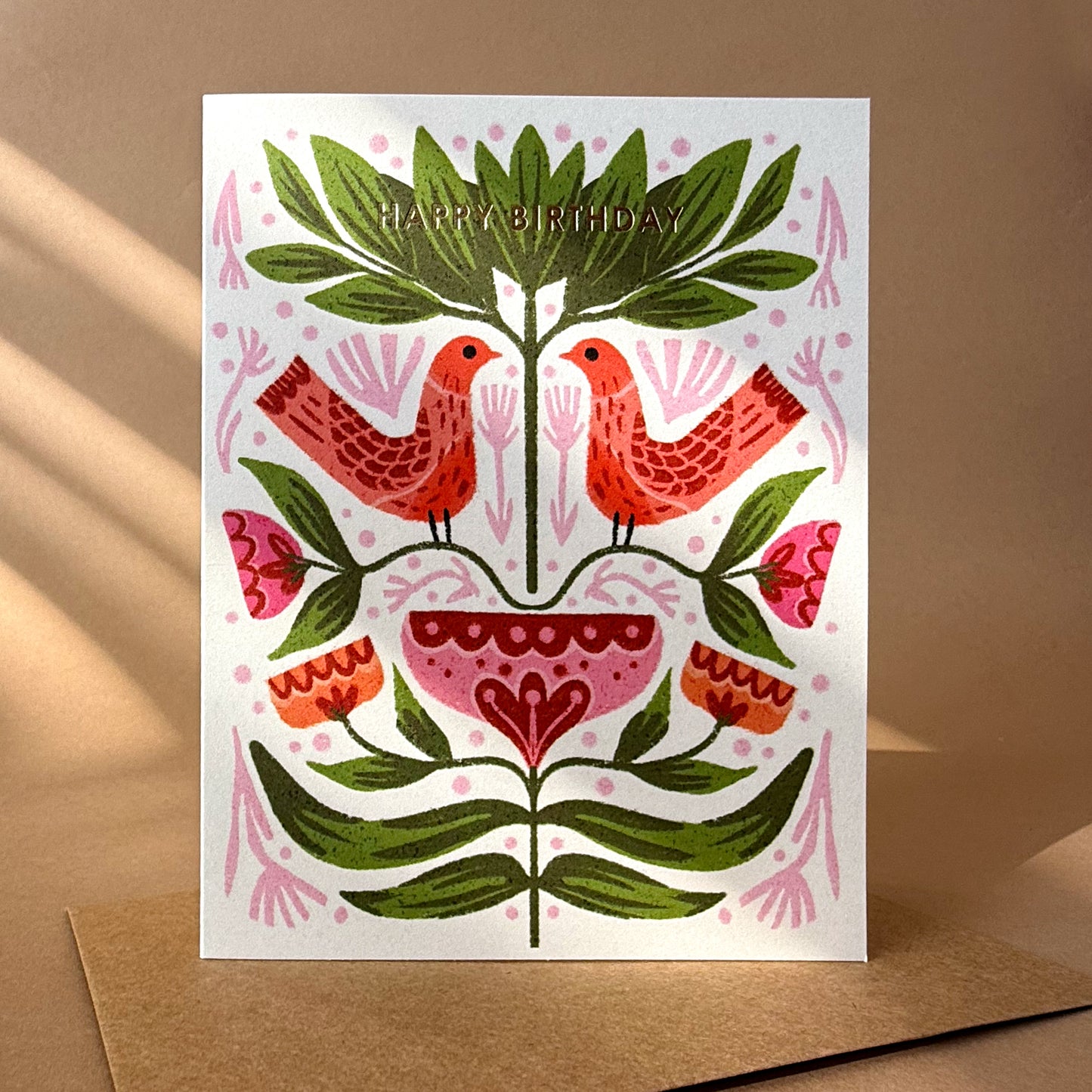 Folk Birthday Birds Birthday Case of 6