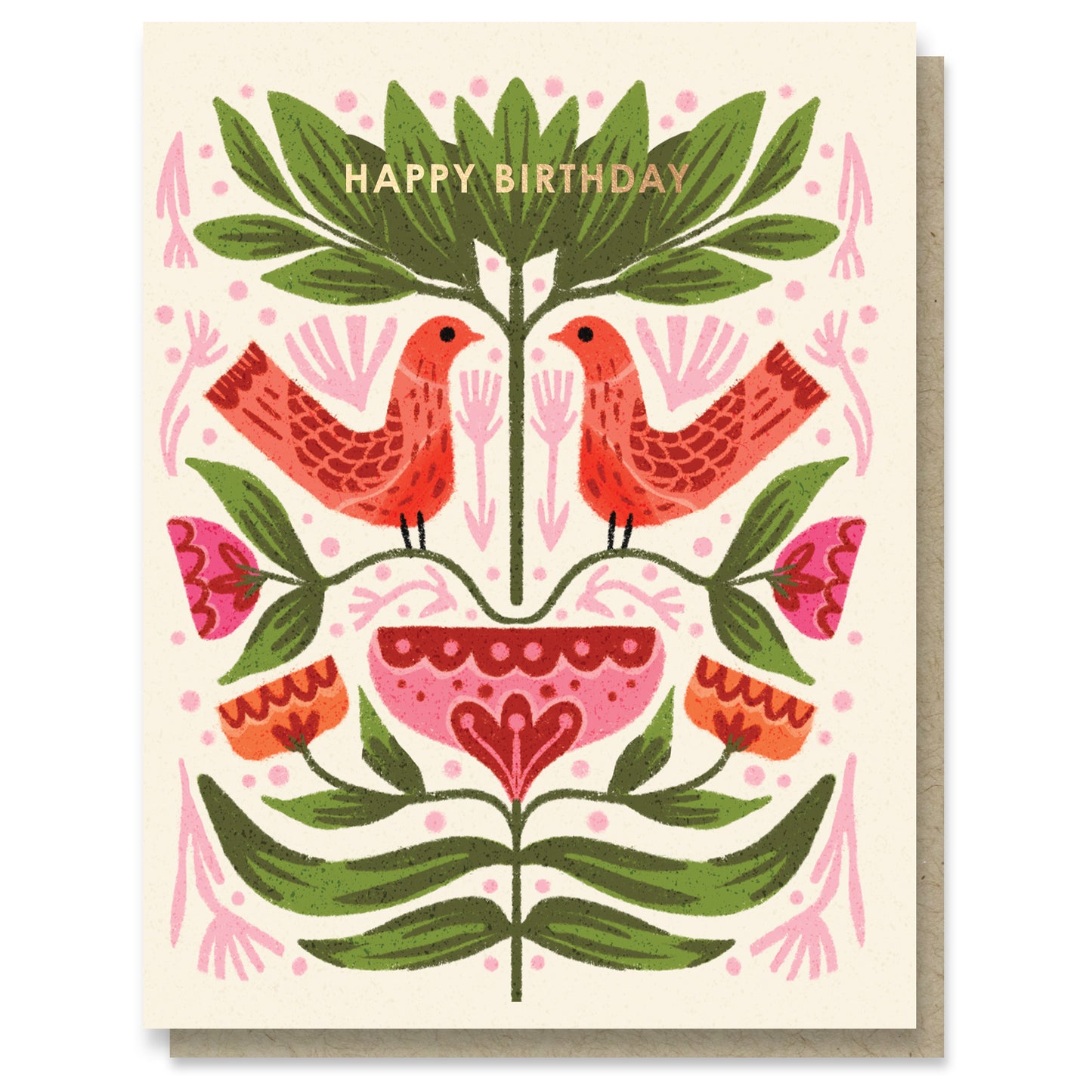 Folk Birthday Birds Birthday Case of 6