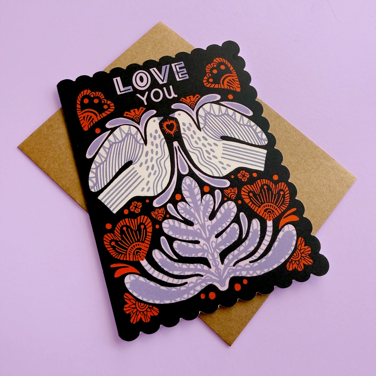 Ruffle Feathers Love Card Case of 6