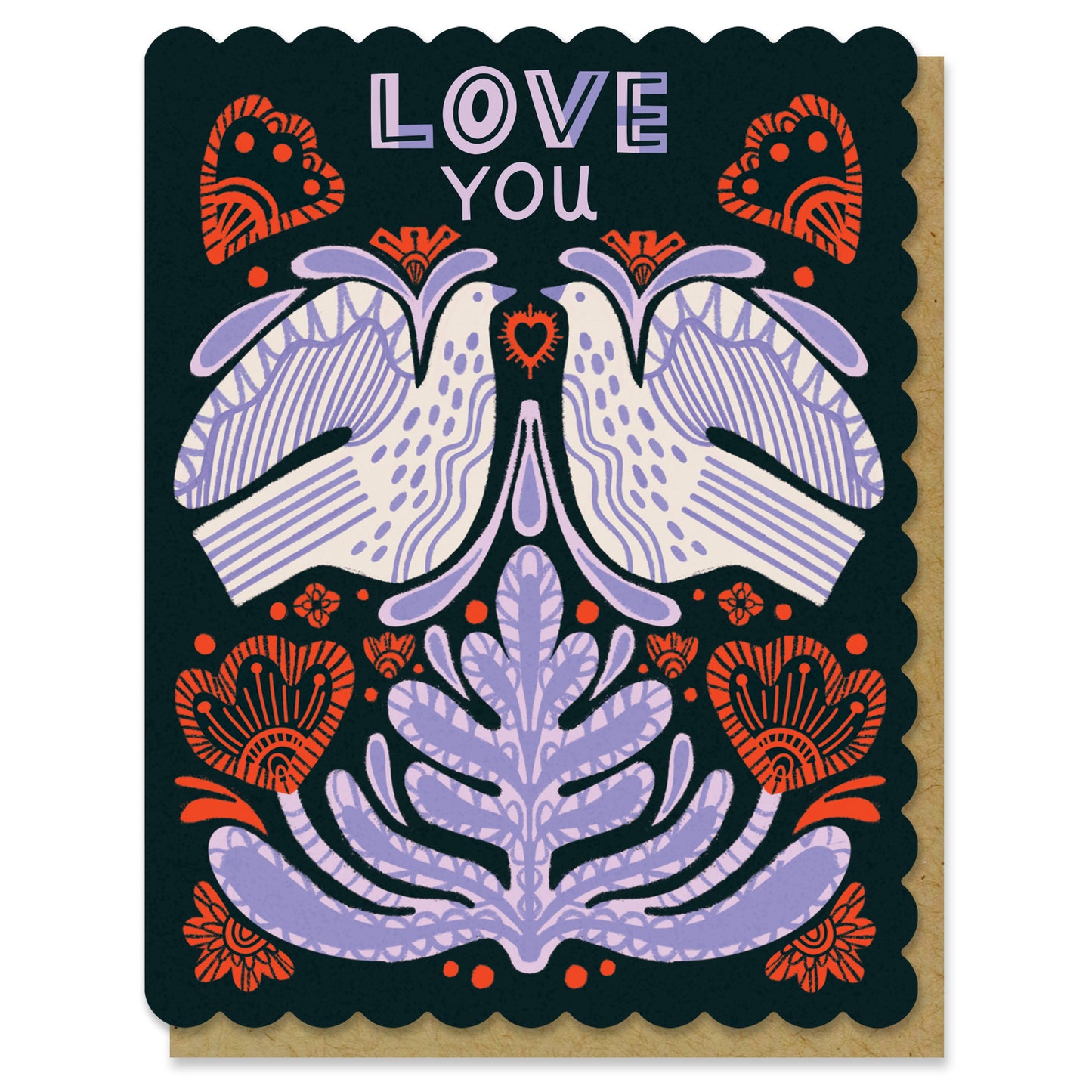 Ruffle Feathers Love Card Case of 6