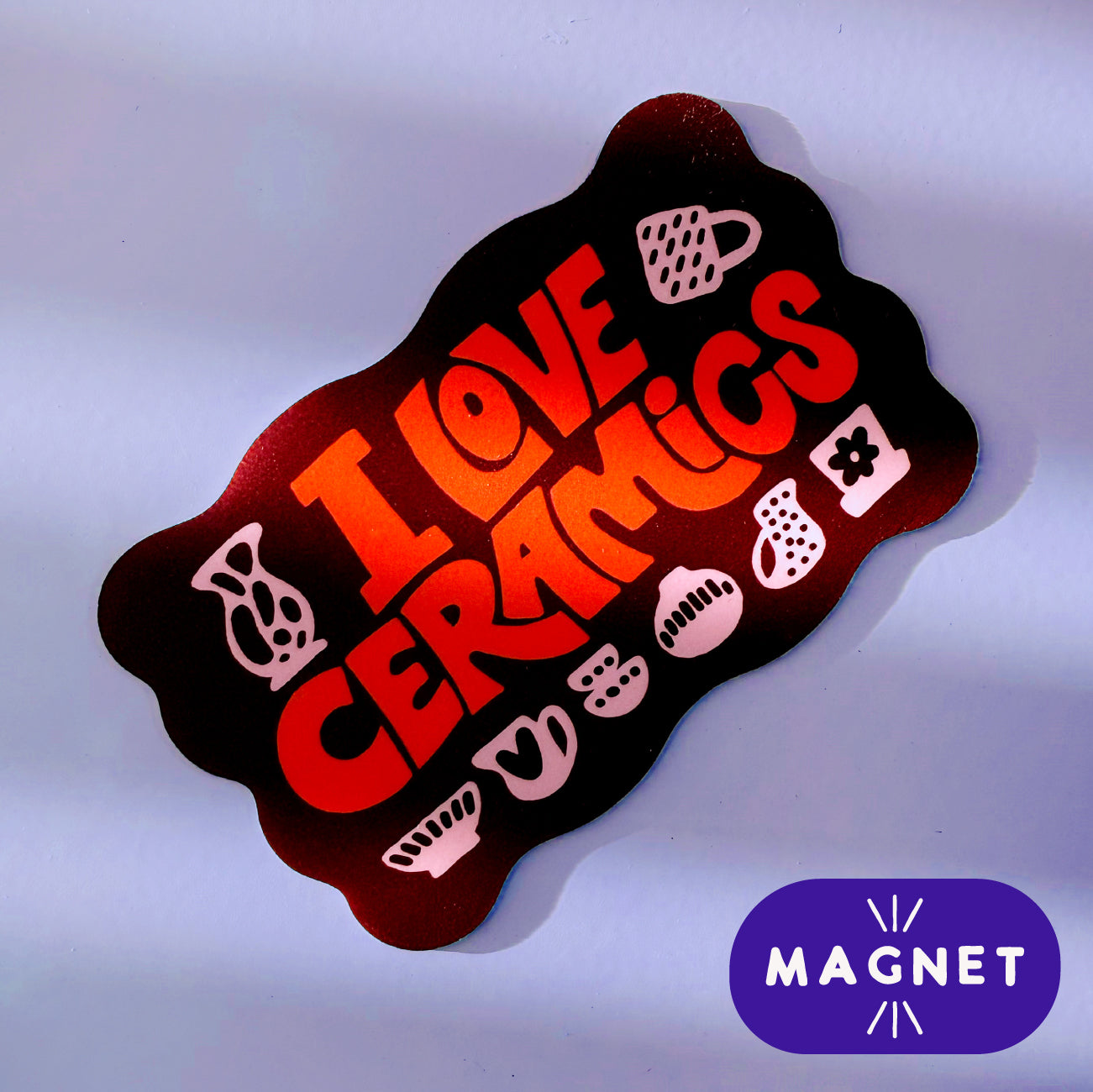 I Love Ceramics Magnet Case of 6