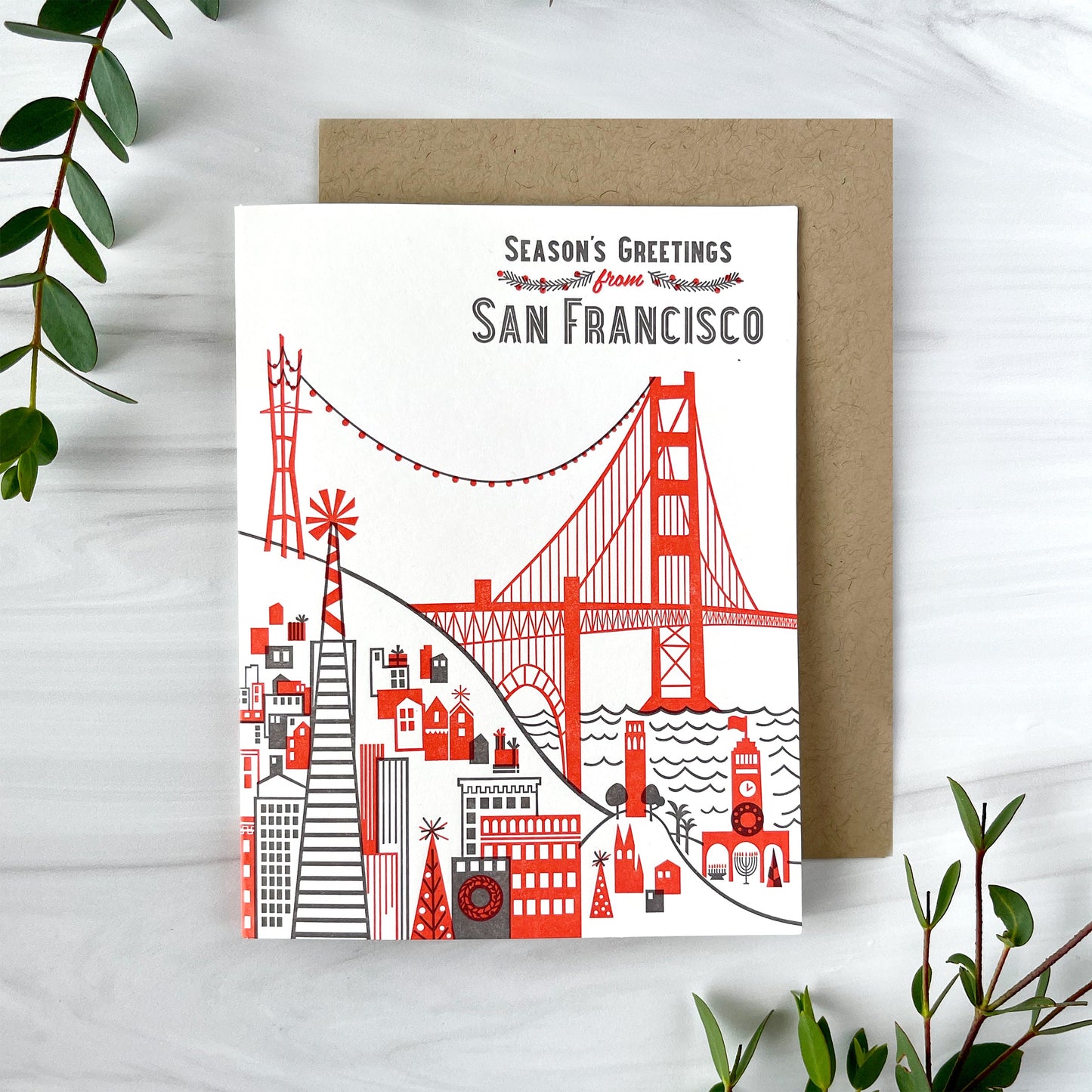 Season's Greetings from San Francisco Card Case of 6 / Box Set of 3