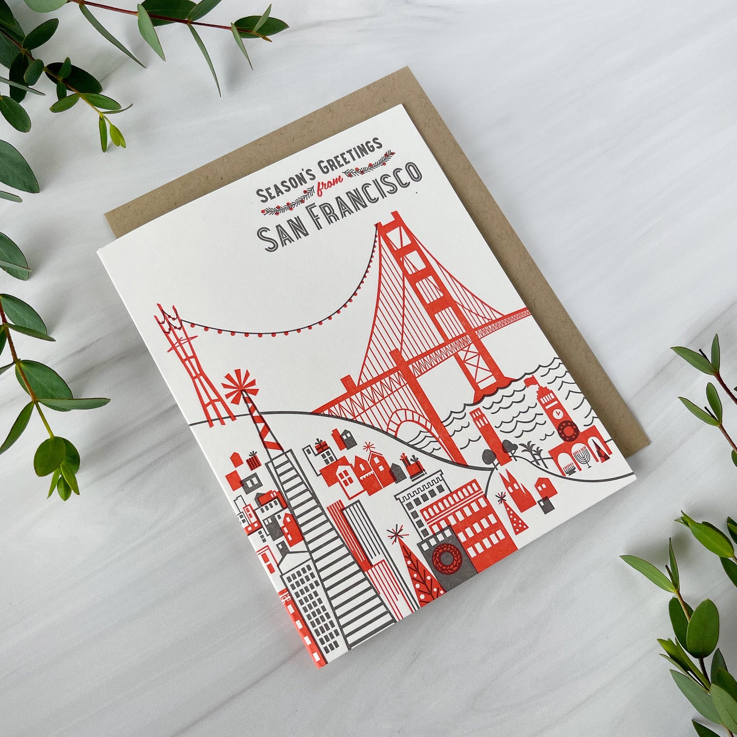 Season's Greetings from San Francisco Card Case of 6 / Box Set of 3