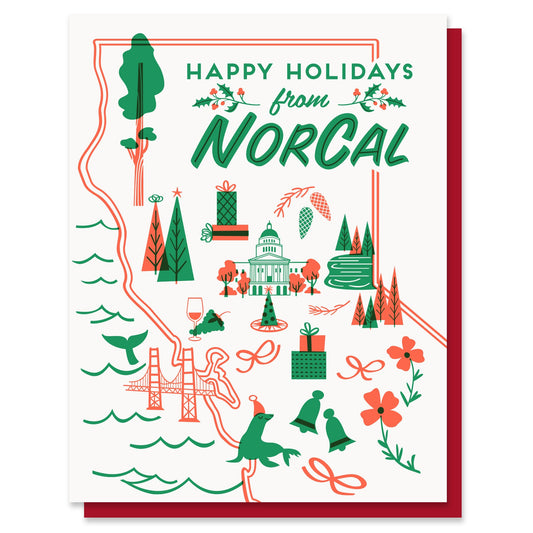 Happy Holidays from NorCal Card Case of 6 / Box Set of 3