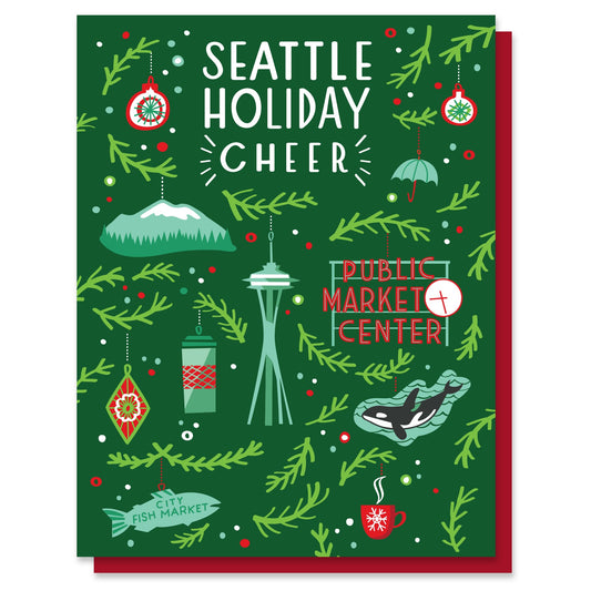Seattle Ornaments Card Case of 6 / Box Set of 3