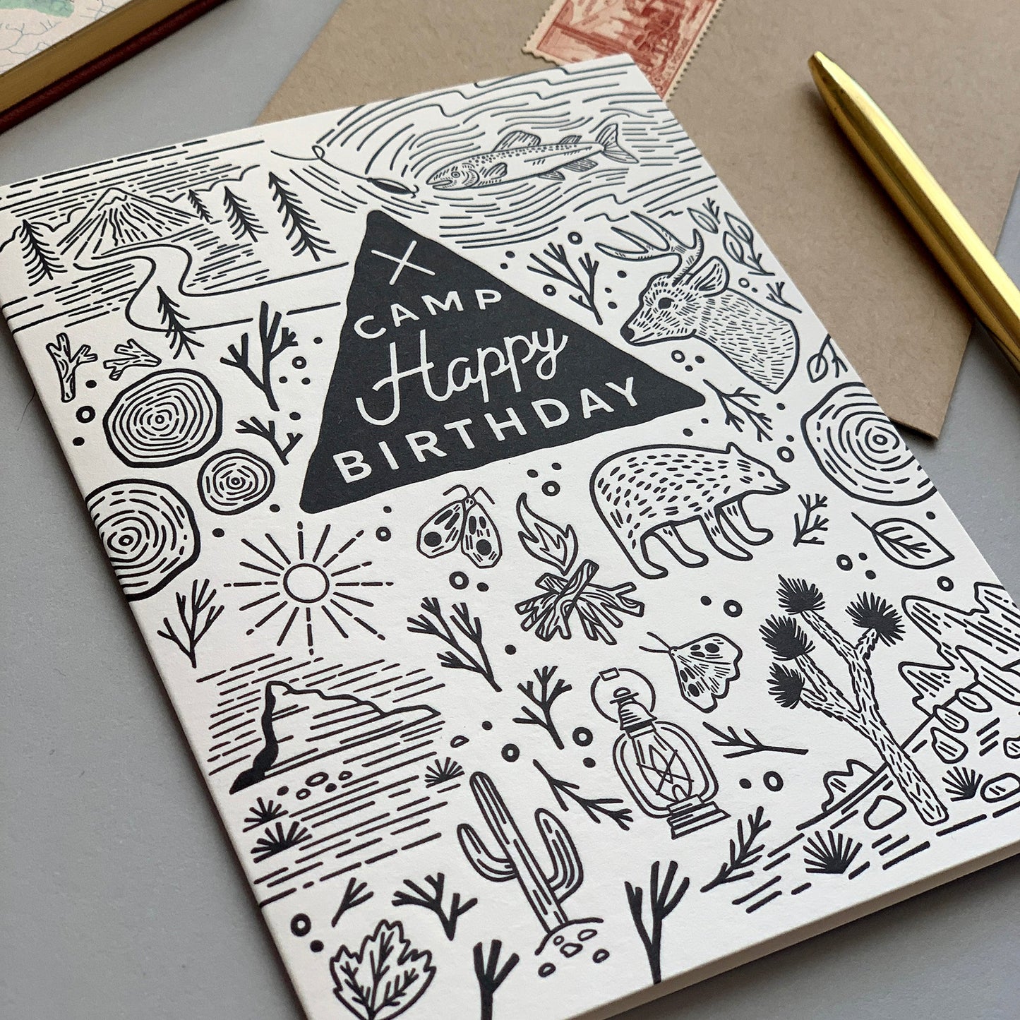 Camp Happy Birthday Card Case of 6