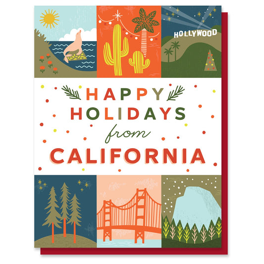 California Holiday Grid Card Case of 6 / Box Set of 3