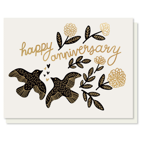 Anniversary Birds Card Case of 6
