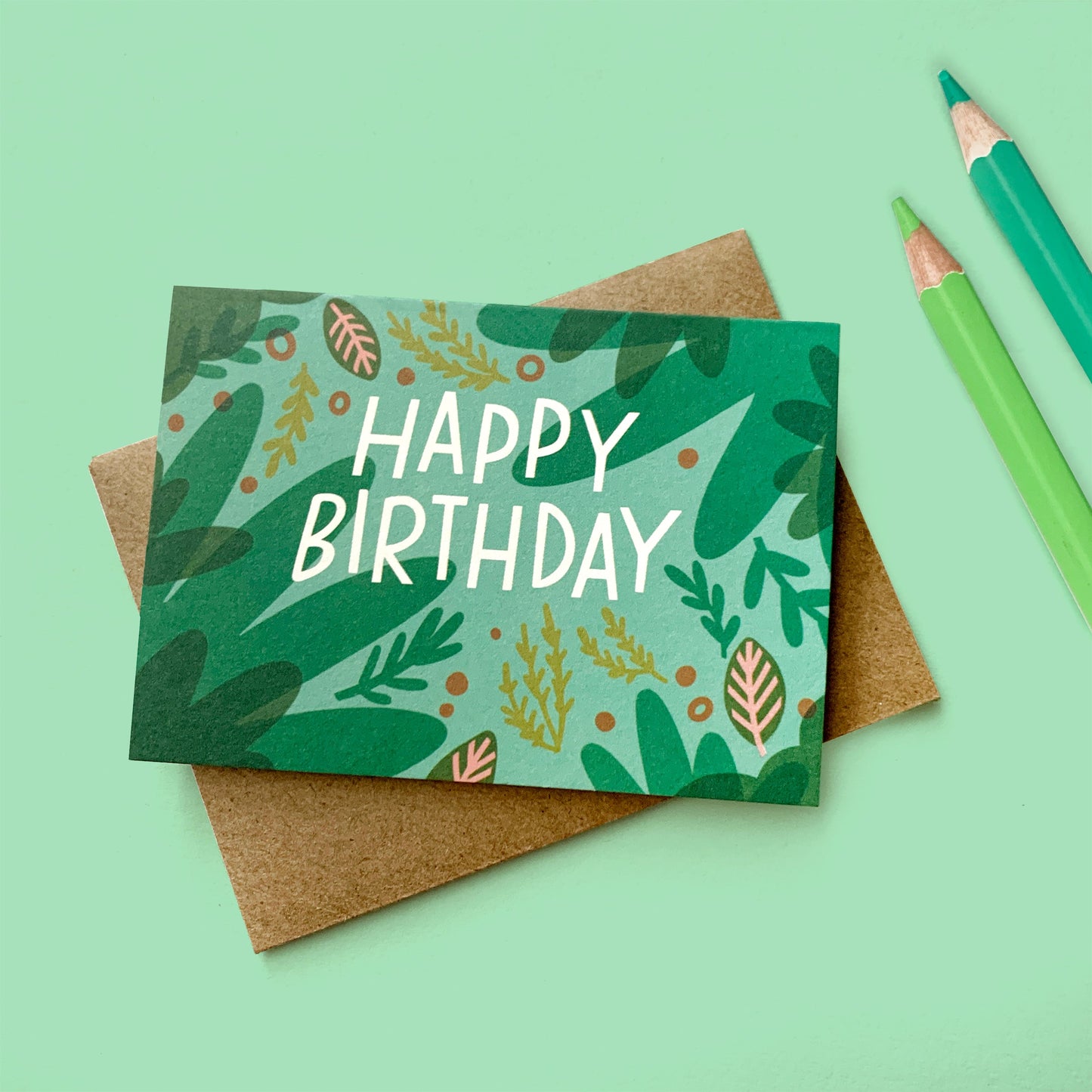 Green Friends Birthday Mini Card Case of 6