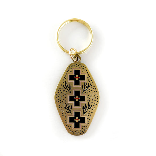 Desert Crossroads Enamel Keychain Case of 3
