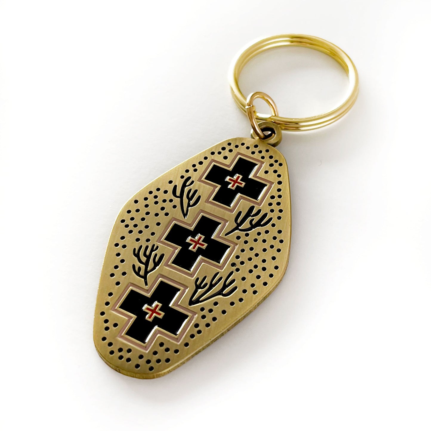 Desert Crossroads Enamel Keychain Case of 3