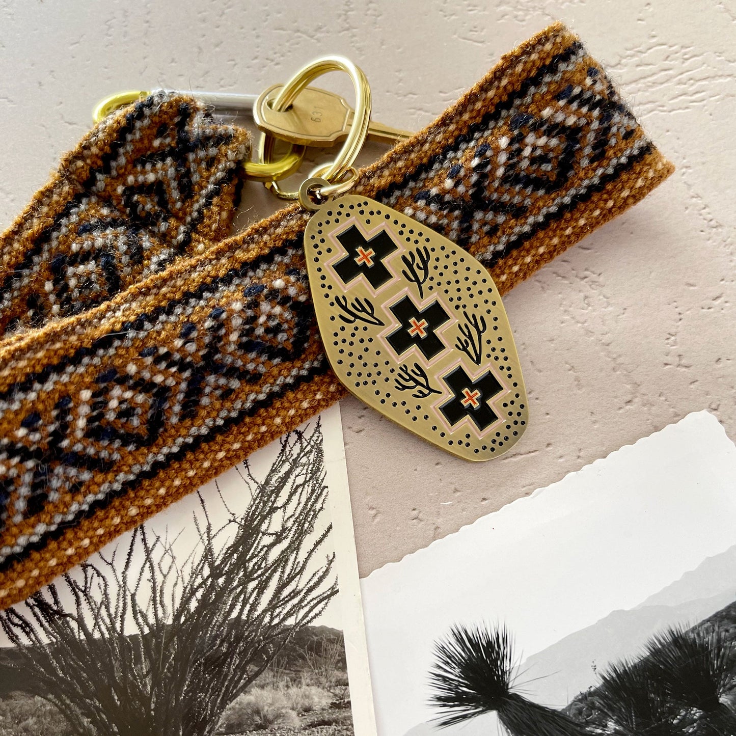 Desert Crossroads Enamel Keychain Case of 3