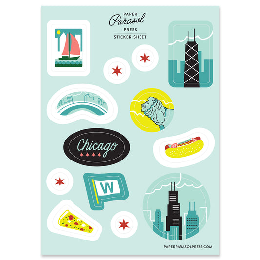 Chicago Sticker Sheet Case of 6