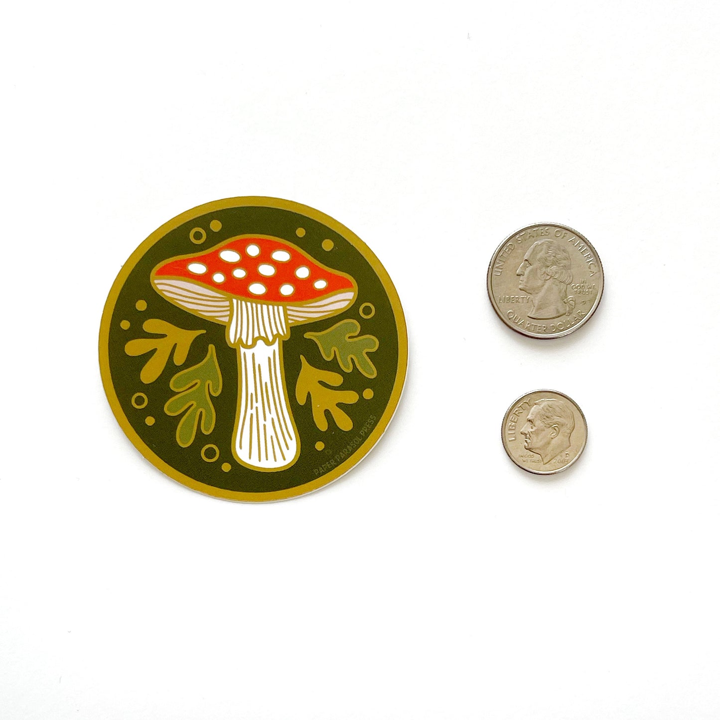 Agaric Mushroom Sticker Case of 6
