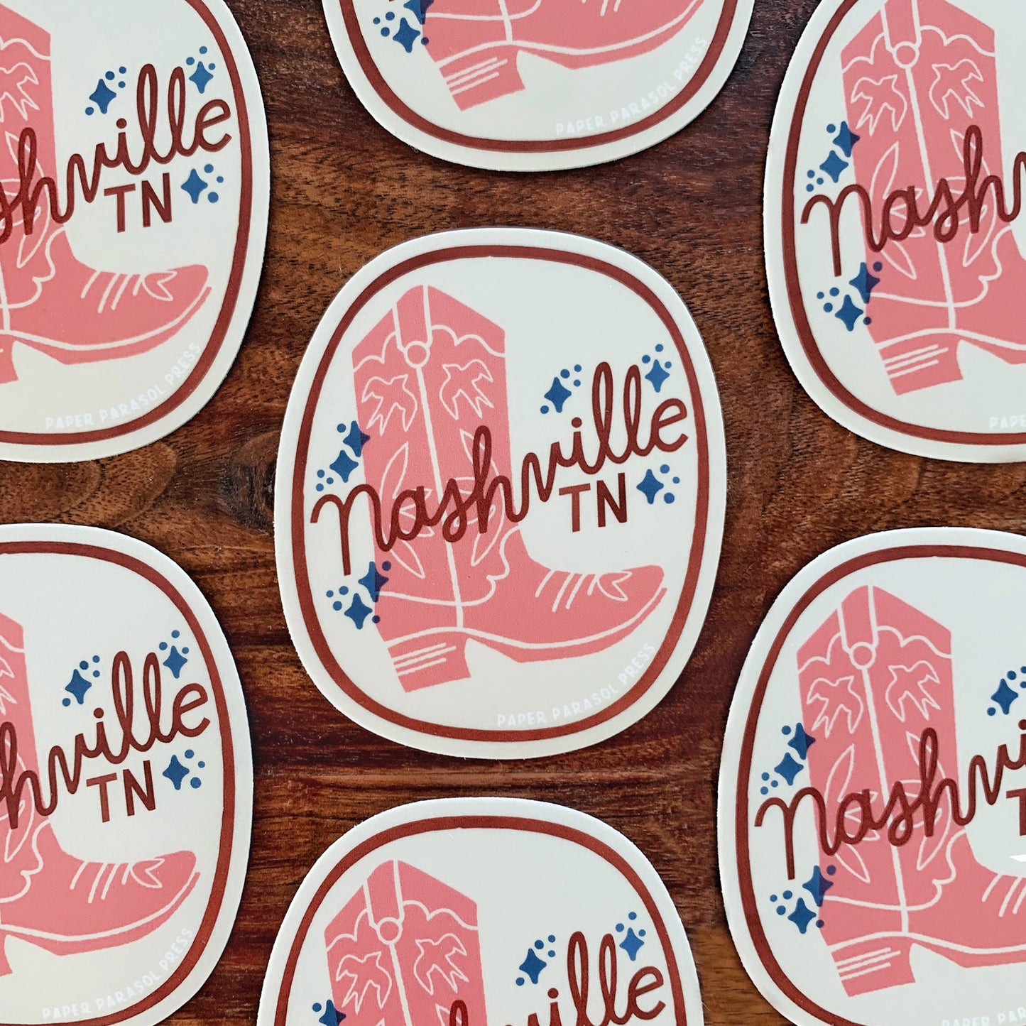 Nashville Cowboy Boot Sticker Case of 6