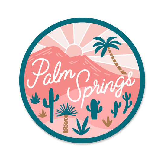 Palm Springs Sticker Large Size Case of 6