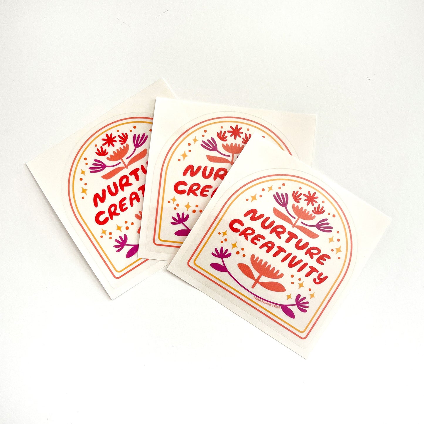 Nurture Creativity Clear Sticker Case of 6