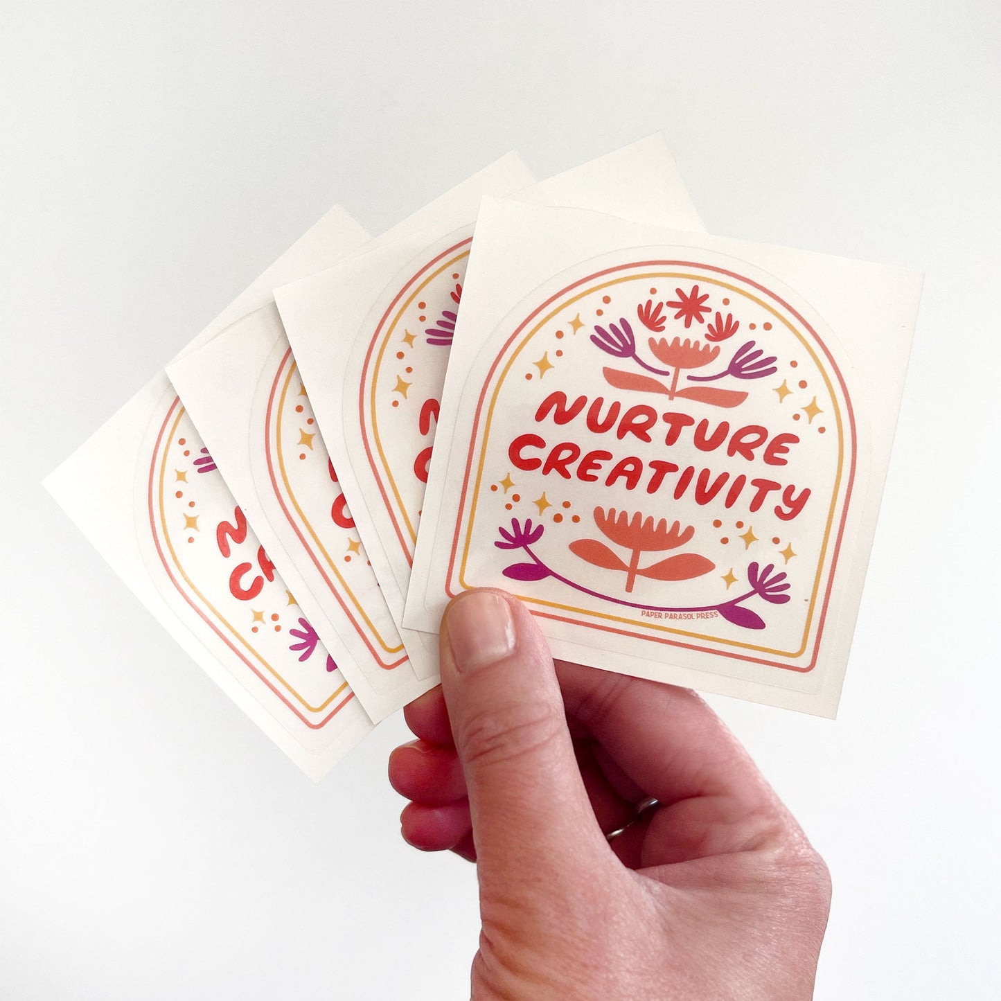 Nurture Creativity Clear Sticker Case of 6